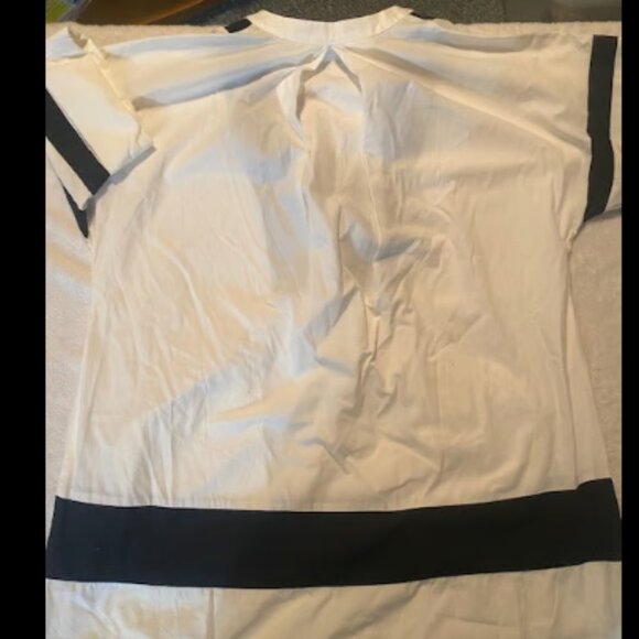 Madewell Women's XXS Black/white striped Tunic Dress - Picture 4 of 4